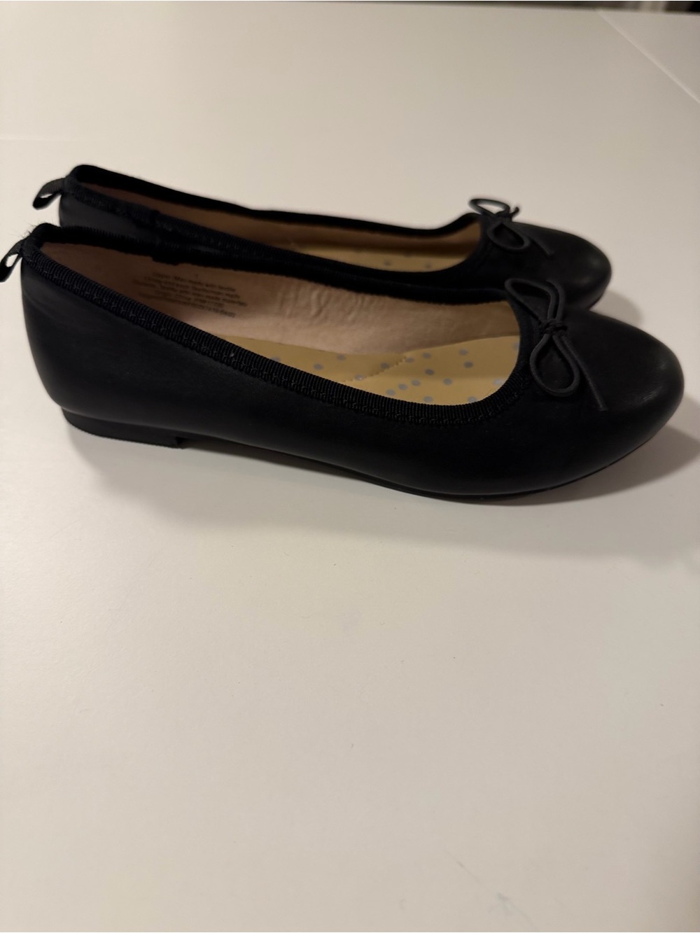 Cat & Jack Black Girls Bow Ballet Flats